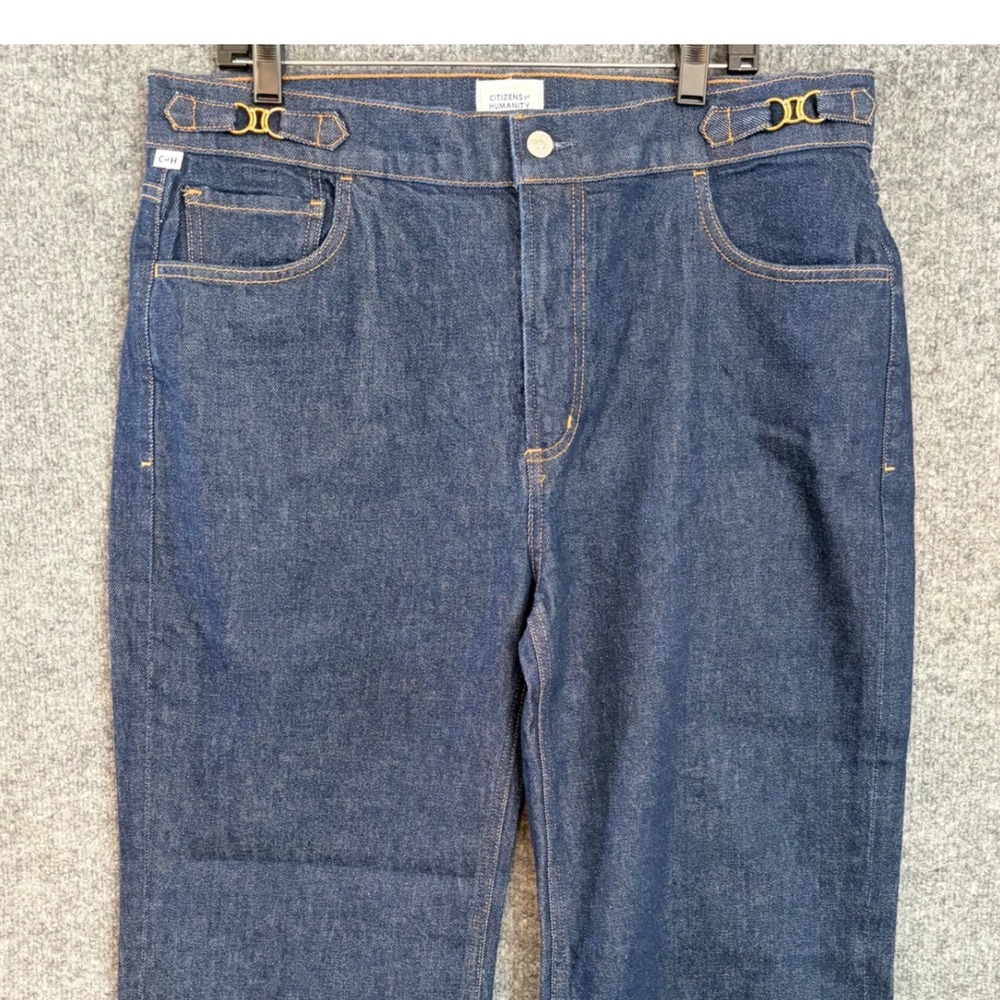 Citizens of Humanity Premium Vintage Jeans Women 33 Indigo Wide Leg Cinch Waist